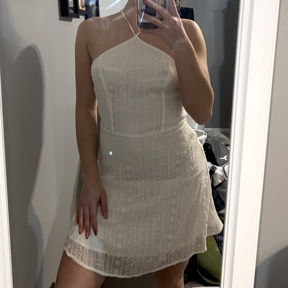 White lace dress